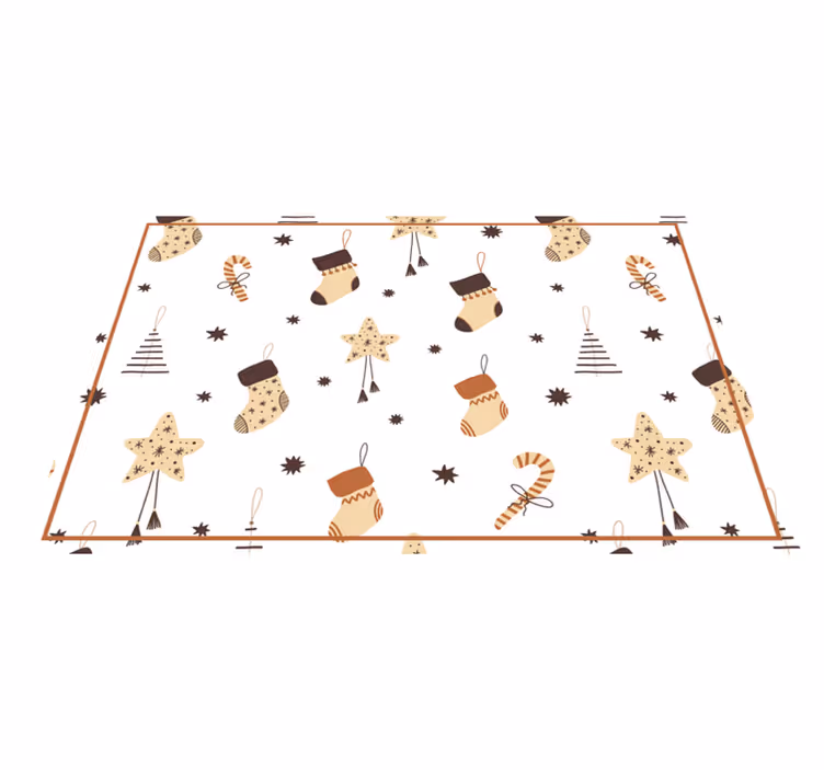 Jul bordstabletter med festliga strumpor motiv - Tenstickers