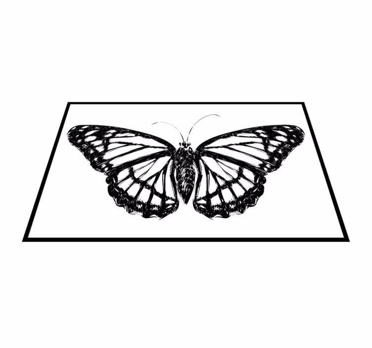 Bordstabletter original elegant fjärilsillustration - Tenstickers