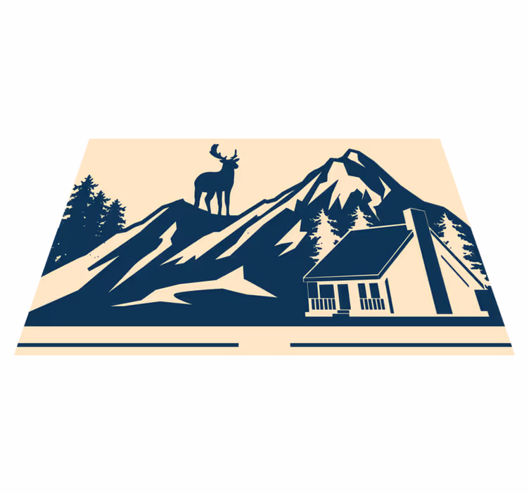 Grand mountain landscape bordstabletter original - Tenstickers