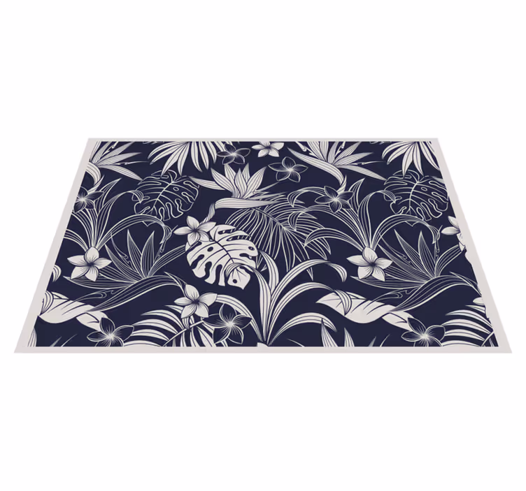 Tropisk blommönster bordstabletter elegant - Tenstickers