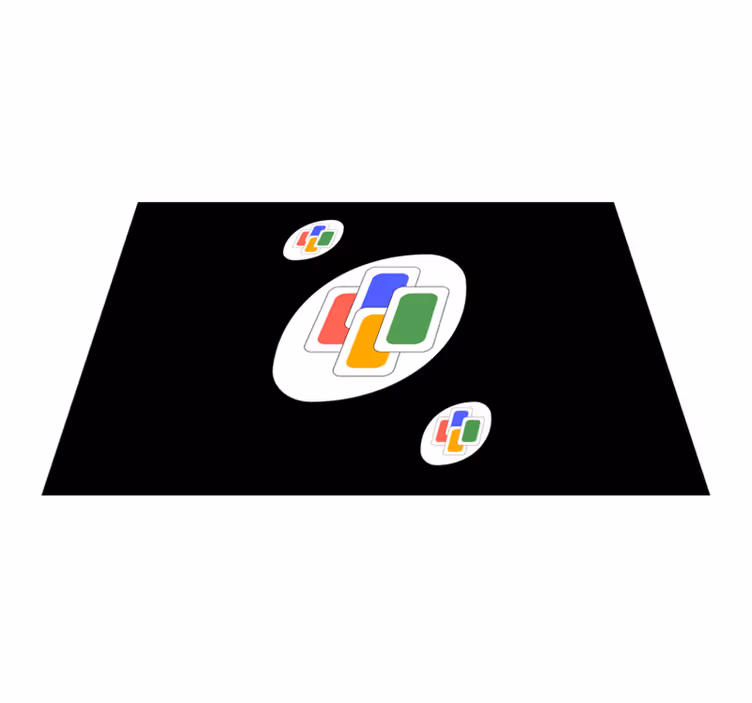 Bordstabletter original livliga geometriska figurer - Tenstickers