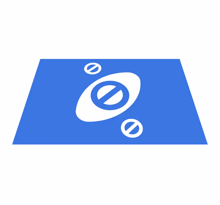 Bordstabletter modernt minimalistisk blå accent - Tenstickers