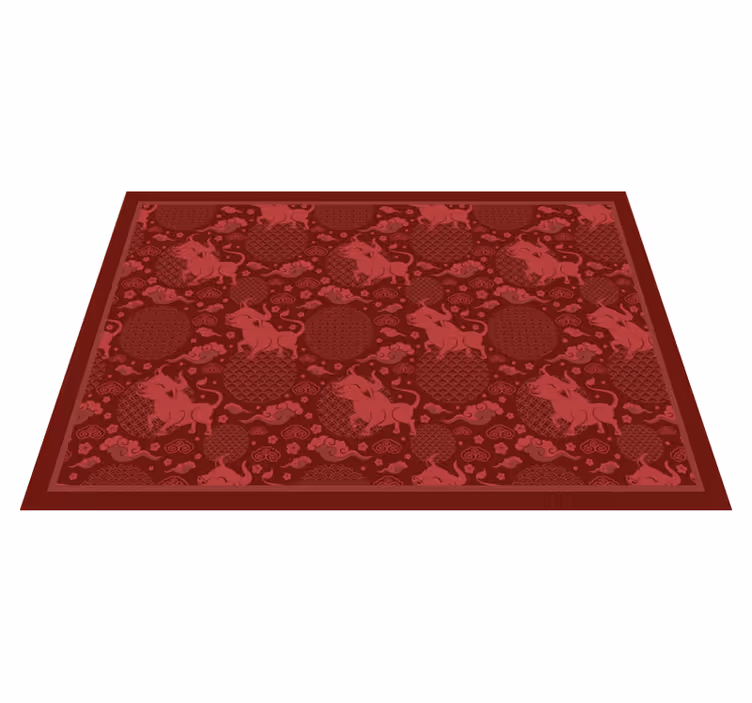 Charming bull pattern bordstabletter original - Tenstickers