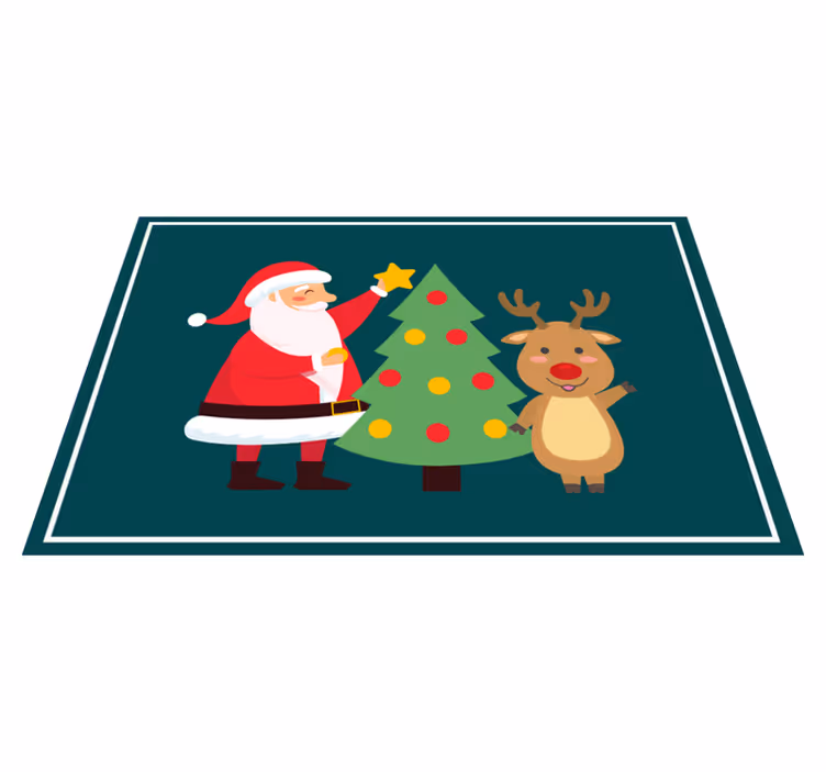 Jul bordstabletter tomte och renar - Tenstickers