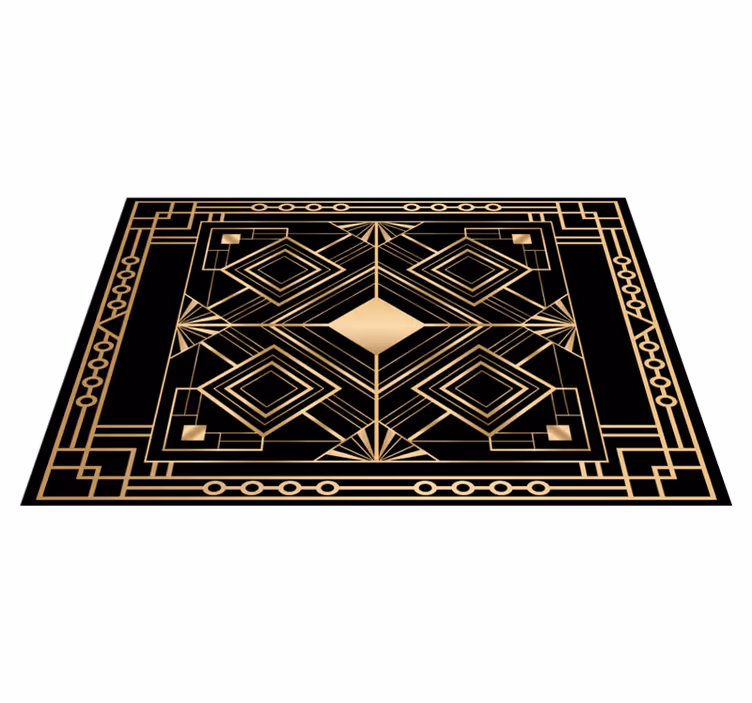 Modern konst svarta och gyllene deco bordstabletter - Tenstickers
