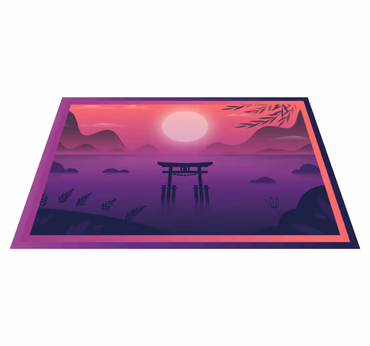 Serene sunset landscape bordstabletter modernt - Tenstickers