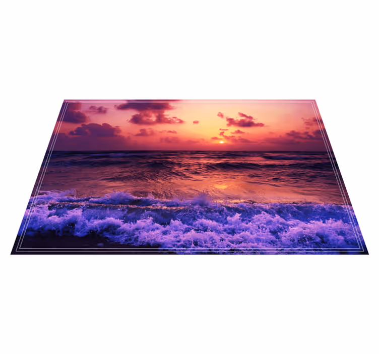 Sunset ocean scene bordstabletter original - Tenstickers