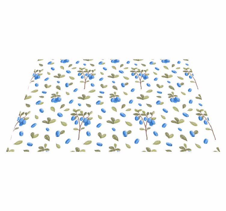 Botaniskt blått mönster bordstabletter - Tenstickers
