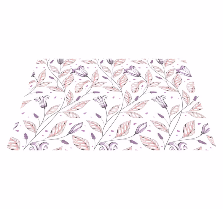 Lila eleganta tulpanmönster eleganta bordstabletter - Tenstickers
