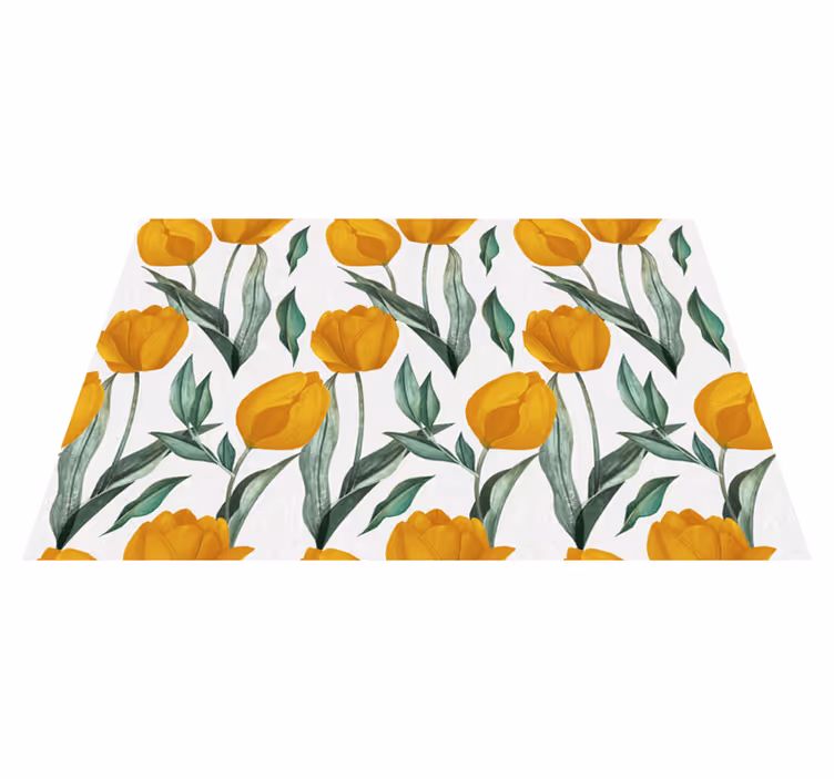 Gula tulpaner oljemålning eleganta bordstabletter - Tenstickers