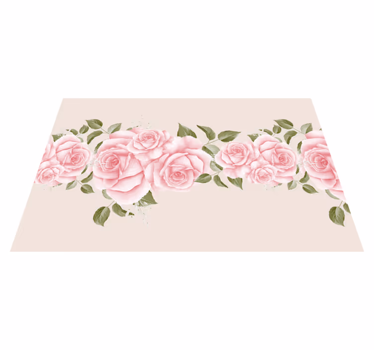 Vintage rosa rosmönster eleganta bordstabletter - Tenstickers