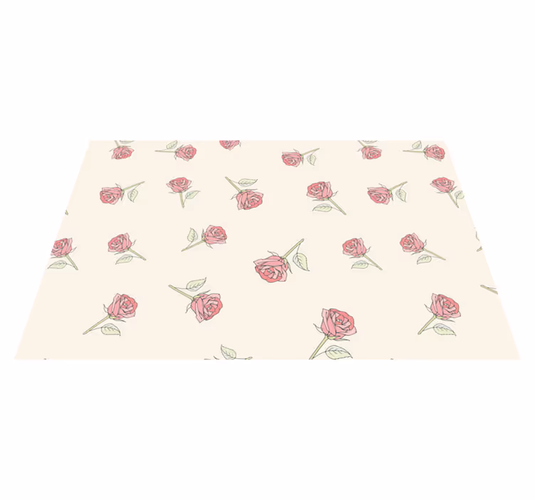 Bordstabletter original rosblommor mönster - Tenstickers