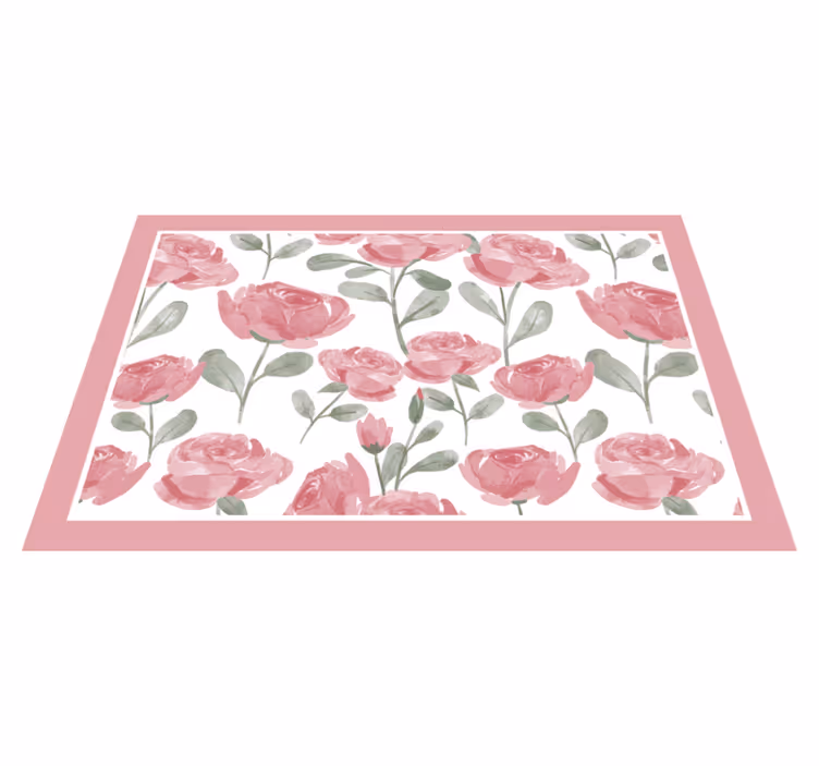 Naturliga vintage rosmönster eleganta bordstabletter - Tenstickers