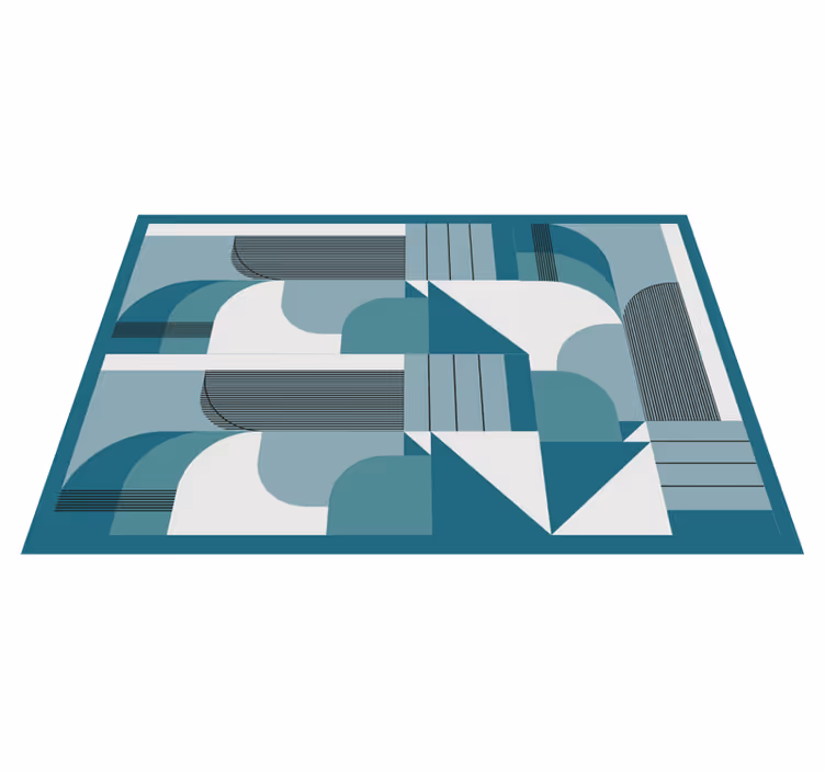 Bordstabletter modernt geometriska teal mönster - Tenstickers