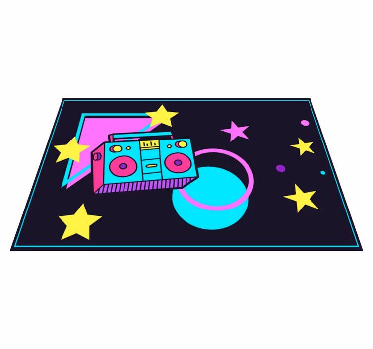 Bordstabletter original färgglad retro boom box - Tenstickers