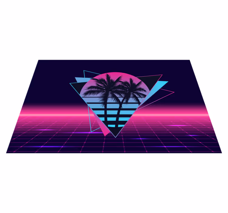 Bordstabletter modernt retro palm geometri - Tenstickers