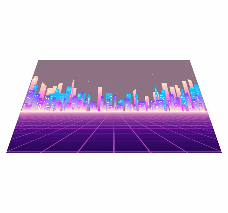 Bordstabletter modernt futuristisk stadslandskap - Tenstickers