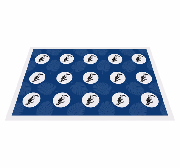 Bordstabletter original tropisk fågelmönster - Tenstickers