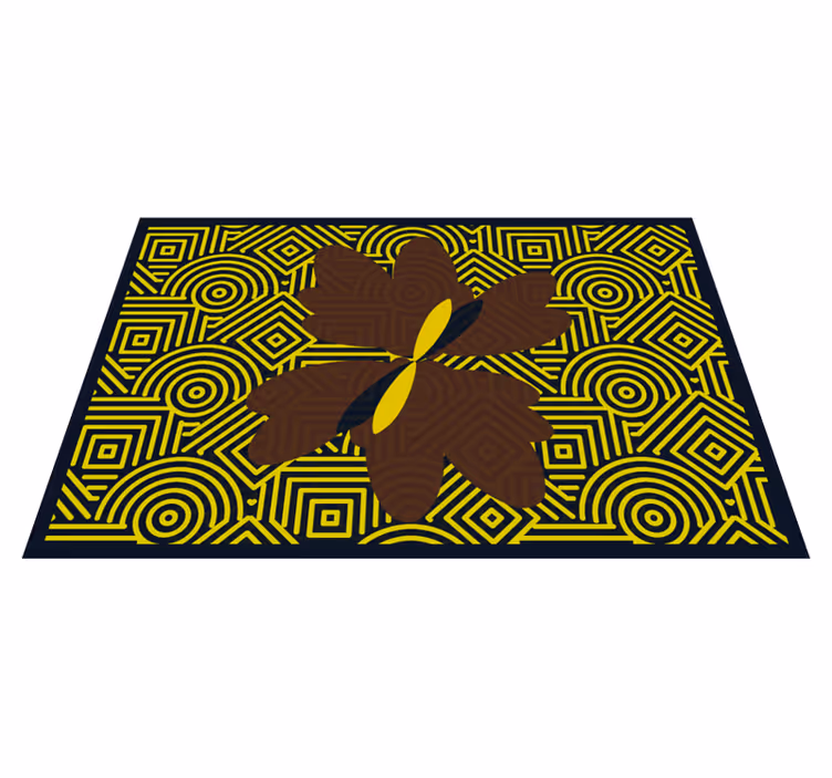 Abstract geometrisk blomma bordstabletter - Tenstickers