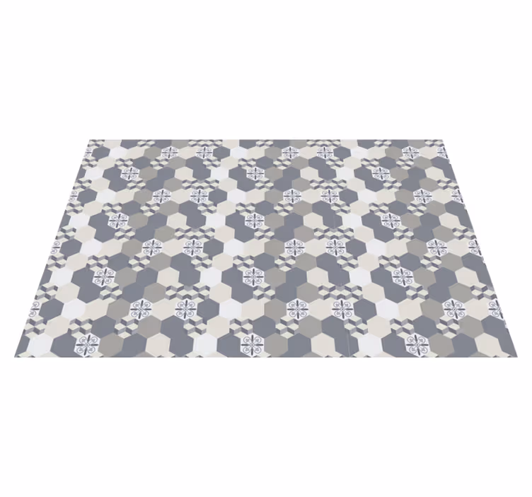 Bordstabletter med geometriskt hexagonmönster - Tenstickers