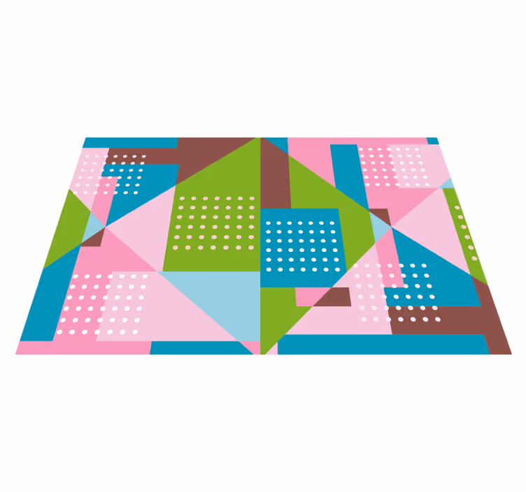 Vibrant geometrisk idé bordstabletter modernt - Tenstickers