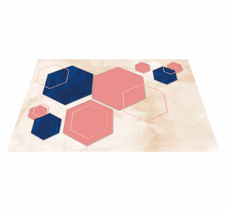 Bordstabletter modernt hexagonala mönster - Tenstickers
