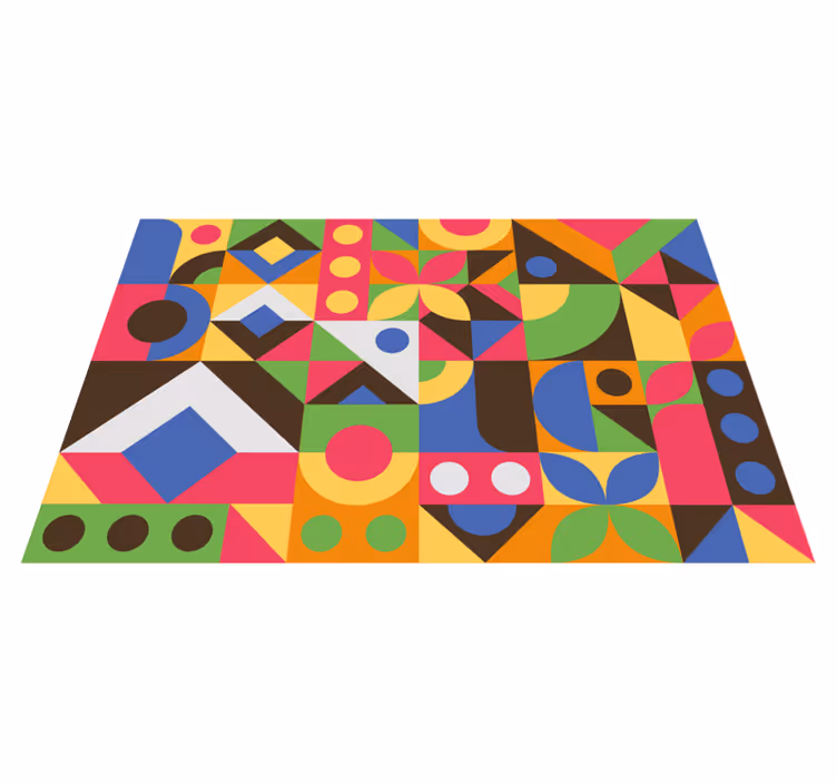 Bordstabletter modernt livlig geometrisk komposition - Tenstickers