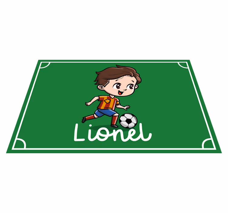 Barnfotbollsspelare med namnunderlägg - Tenstickers