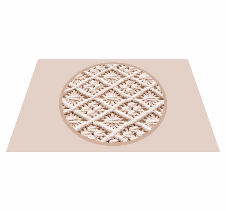 Runda "boho dekoration" texturerade bordstabletter - Tenstickers