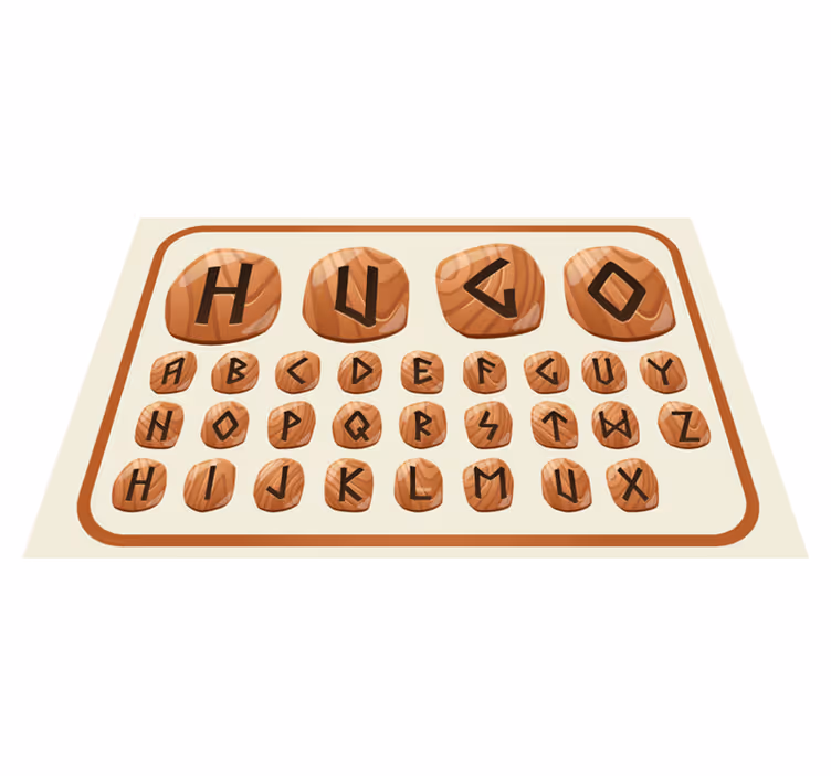 Vikingalfabet barn personliga bordstabletter - Tenstickers