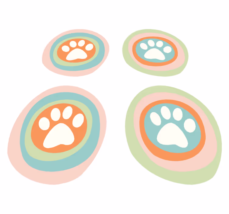 Pet paws skål Bordstabletter Original - Tenstickers