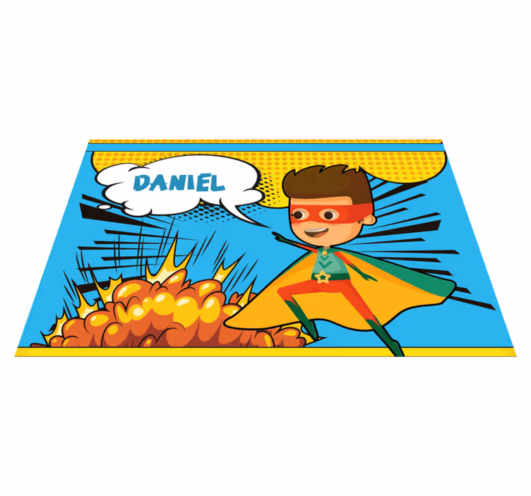 Comic superhjälte Bordstabletter med namn - Tenstickers