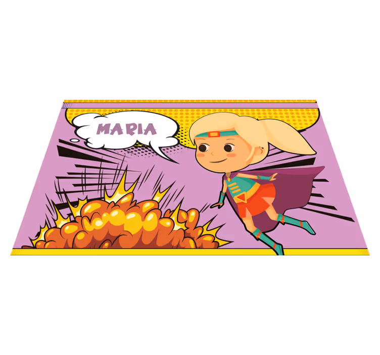 Komisk superhjältinna Bordstabletter med nam - Tenstickers