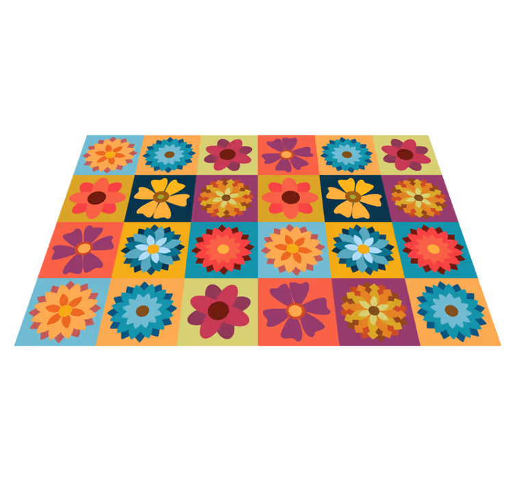 Färgade blomplattor Bordstabletter modernt - Tenstickers