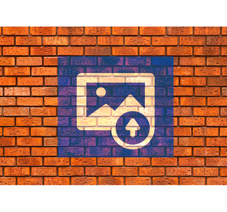 Spanska flaggan effekt Fototapeter Tegelstenar - Tenstickers