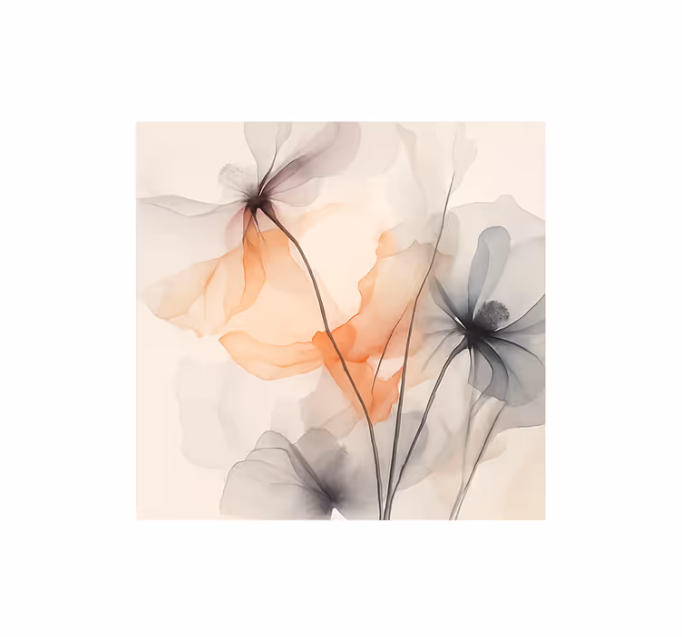 Akvarellvalpar Fototapeter Övriga blommor - Tenstickers