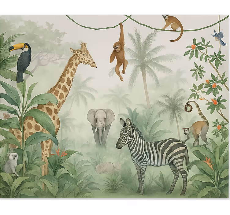 Eleganta safaridjur Fototapeter Ungdomar - Tenstickers