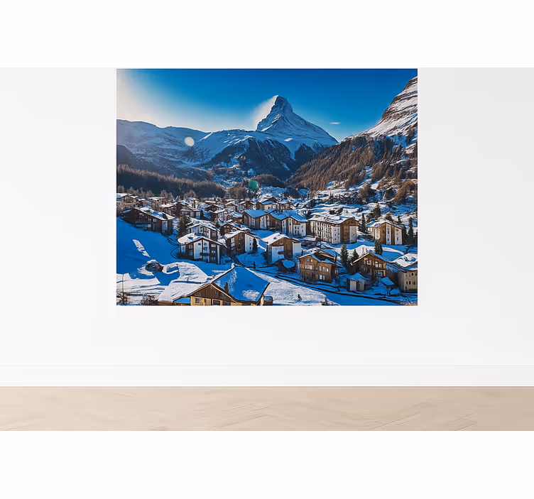 Oeschinensjön, schweiz Fototapeter Fjäll - Tenstickers