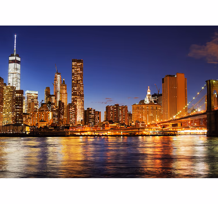 New york manhattan vid gryningen fototapet - Tenstickers