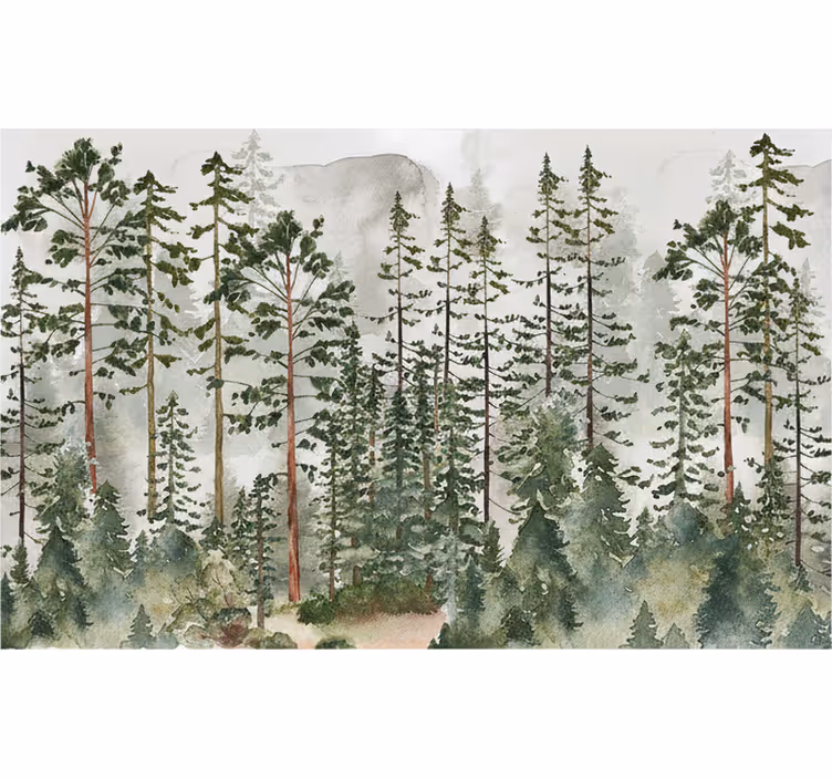 Fototapeter skogar skogsmotiv till barnrum - Tenstickers