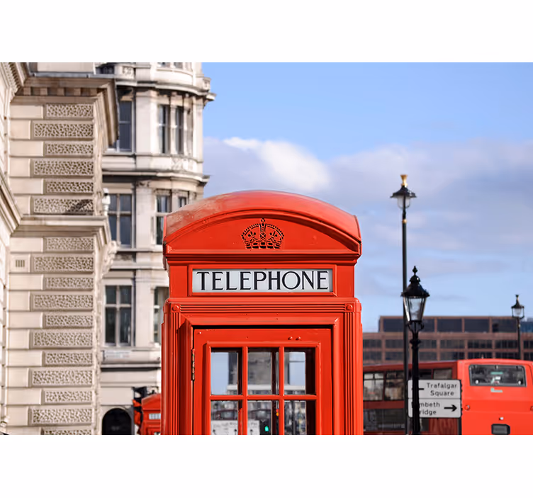 London bussfototapet - Tenstickers