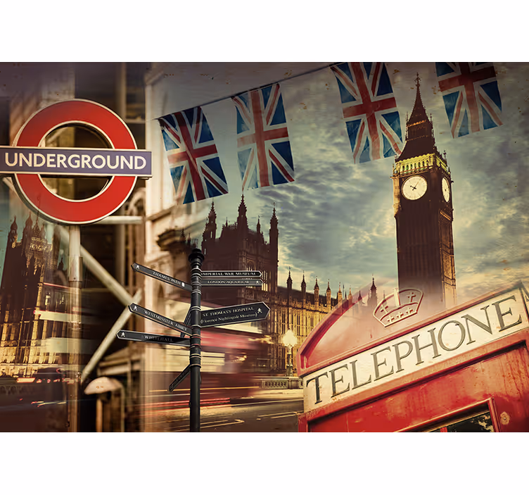 Symboler för london fototapet - Tenstickers