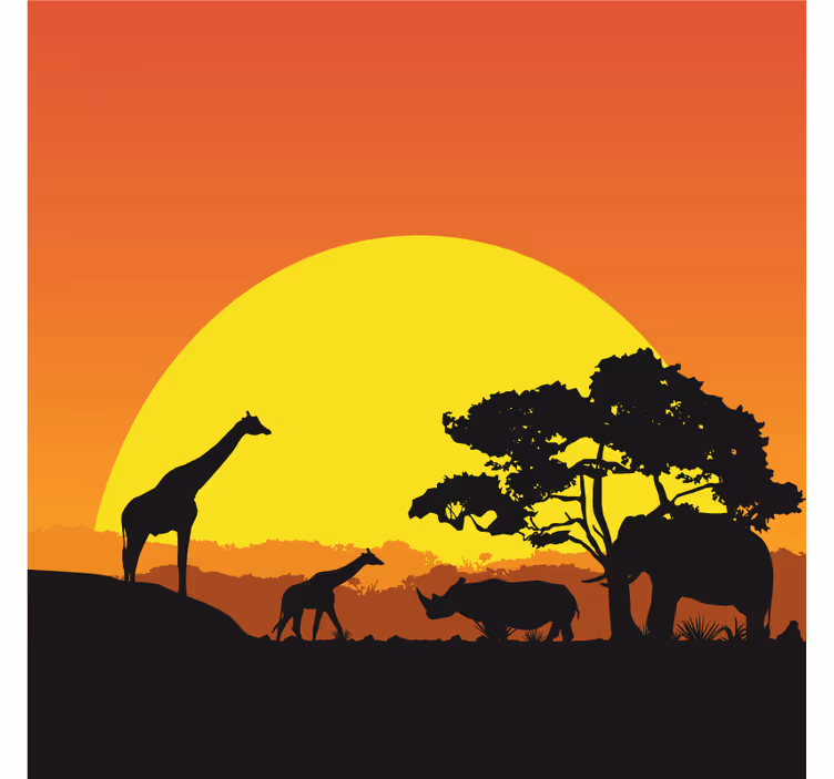 Fototapeter afrikansk savann - Tenstickers