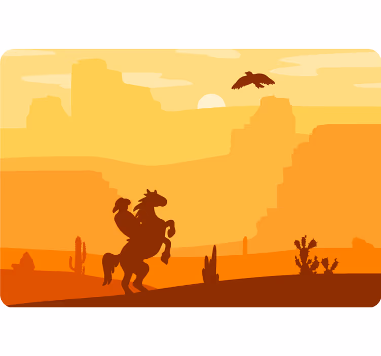 Fototapeter Öknar cowboylandskap - Tenstickers
