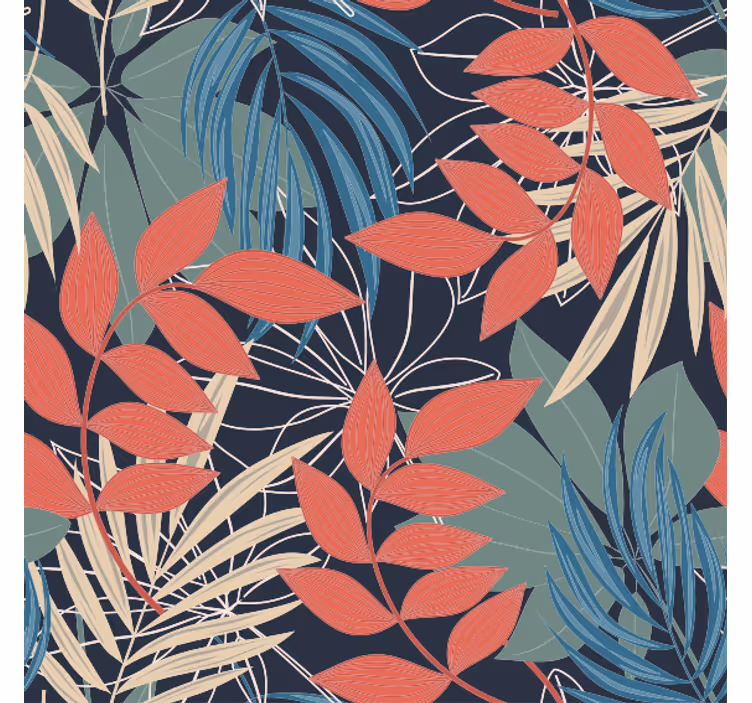Fototapet djungel modern elegant fauna och flora mönster - Tenstickers
