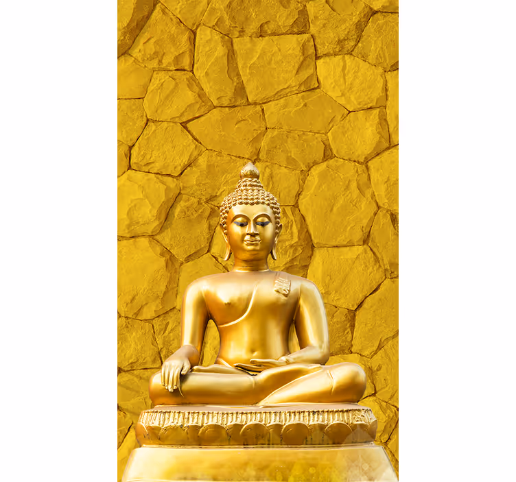 Fototapeter buddha gyllene buddha - Tenstickers