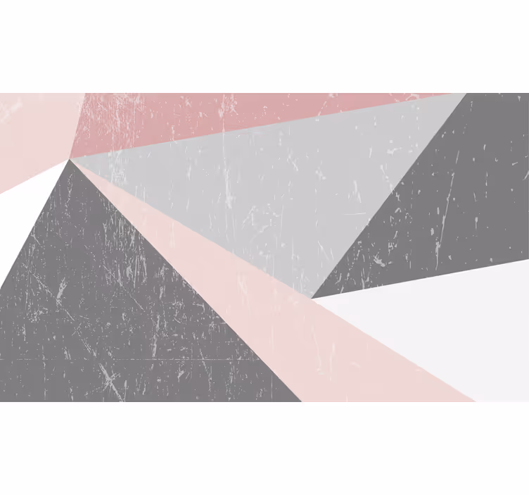 Badkar fototapeter geometriska trianglar nordiska toner - Tenstickers