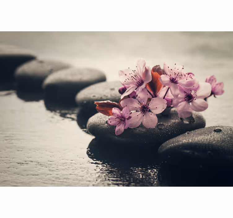 Badkar fototapeter zen blommor - Tenstickers