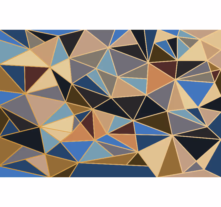 Fototapeter kök geometrisk flerfärgad mosaik - Tenstickers