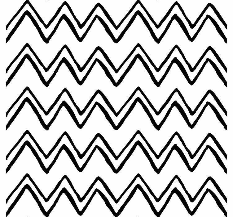 Fototapeter vit oregelbundet svart och vitt zigzag mönster - Tenstickers